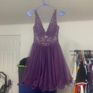Dark purple homecoming dress
